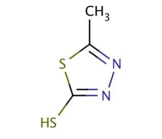5-Methyl-1,3,4-thiadiazole-2-thiol (CAS 29490-19-5) - chemical structure image