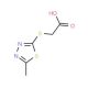 (5-Methyl-[1,3,4]thiadiazol-2-ylsulfanyl)-acetic acid (CAS 50918-26-8) - chemical structure image