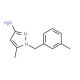 5-Methyl-1-(3-methylbenzyl)-1H-pyrazol-3-amine (CAS 956729-21-8) - chemical structure image