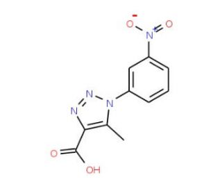 5-methyl-1-(3-nitrophenyl)-1H-1,2,3-triazole-4-carboxylic acid - chemical structure image