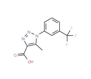 5-methyl-1-[3-(trifluoromethyl)phenyl]-1H-1,2,3-triazole-4-carboxylic acid (CAS 499771-21-0) - chemical structure image