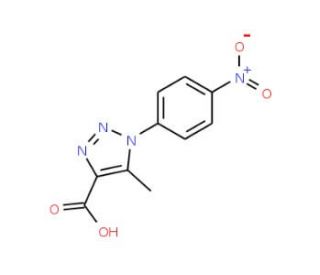 5-methyl-1-(4-nitrophenyl)-1H-1,2,3-triazole-4-carboxylic acid - chemical structure image