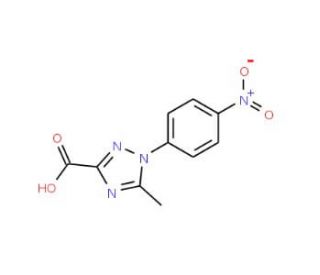 5-Methyl-1-(4-nitrophenyl)-1H-1,2,4-triazole-3-carboxylic acid (CAS 1025-88-3) - chemical structure image