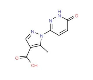 5-methyl-1-(6-oxo-1,6-dihydropyridazin-3-yl)-1H-pyrazole-4-carboxylic acid - chemical structure image