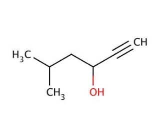 5-Methyl-1-hexyn-3-ol (CAS 61996-79-0) - chemical structure image
