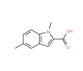 5-Methyl-1-methyl-1H-indole-2-carboxylic acid (CAS 216210-59-2) - chemical structure image