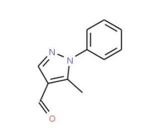 5-Methyl-1-phenyl-1H-pyrazole-4-carboxaldehyde (CAS 98700-50-6) - chemical structure image