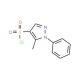 5-Methyl-1-phenyl-1H-pyrazole-4-sulphonyl chloride (CAS 342405-38-3) - chemical structure image
