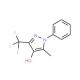5-Methyl-1-phenyl-3-(trifluoromethyl)-1H-pyrazol-4-ol (CAS 119868-25-6) - chemical structure image