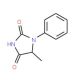 5-methyl-1-phenylimidazolidine-2,4-dione (CAS 105510-41-6) - chemical structure image