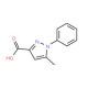 5-Methyl-1-phenylpyrazole-3-carboxylic acid (CAS 10199-57-2) - chemical structure image