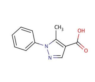 5-Methyl-1-phenylpyrazole-4-carboxylic Acid (CAS 91138-00-0) - chemical structure image