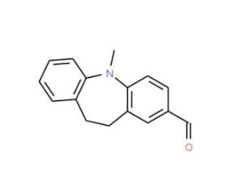 5-methyl-10,11-dihydro-5H-dibenzo[b,f]azepine-2-carbaldehyde - chemical structure image