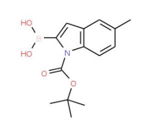 5-Methyl-1H-indole-2-boronic acid, BOC protected (CAS 475102-14-8) - chemical structure image