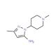5-Methyl-2-(1-methyl-piperidin-4-yl)-2H-pyrazol-3-ylamine - chemical structure image