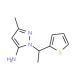 5-Methyl-2-(1-thiophen-2-yl-ethyl)-2H-pyrazol-3-ylamine - chemical structure image