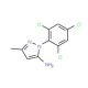 5-Methyl-2-(2,4,6-trichlorophenyl)-2H-pyrazol-3-yl amine (CAS 106259-87-4) - chemical structure image