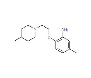 5-Methyl-2-[2-(4-methyl-piperidin-1-yl)-ethoxy]-phenylamine - chemical structure image