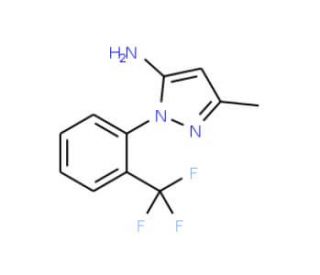 5-Methyl-2-(2-trifluoromethyl-phenyl)-2H-pyrazol-3-ylamine - chemical structure image