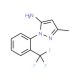 5-Methyl-2-(2-trifluoromethyl-phenyl)-2H-pyrazol-3-ylamine - chemical structure image