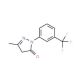 5-Methyl-2-(3-trifluoromethyl-phenyl)-2,4-dihydro-pyrazol-3-one (CAS 321-05-1) - chemical structure image