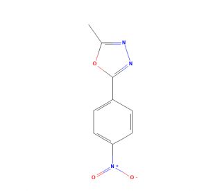5-Methyl-2-[4-(nitrophenyl)-1,3,4-oxadiazole (CAS 22815-99-2) - chemical structure image