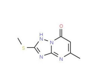 5-Methyl-2-(methylthio)[1,2,4]triazolo[1,5-a]pyrimidin-7-ol (CAS 40775-78-8) - chemical structure image