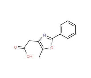 (5-Methyl-2-phenyl-1,3-oxazol-4-yl)acetic acid (CAS 107367-98-6) - chemical structure image