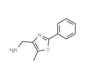 (5-Methyl-2-phenyl-1,3-oxazol-4-yl)methylamine (CAS 132451-28-6) - chemical structure image