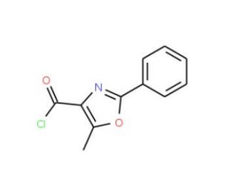 5-Methyl-2-phenyl-1,3-oxazole-4-carbonyl chloride (CAS 51655-71-1) - chemical structure image