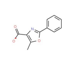 5-Methyl-2-phenyl-1,3-oxazole-4-carboxylic acid (CAS 18735-74-5) - chemical structure image