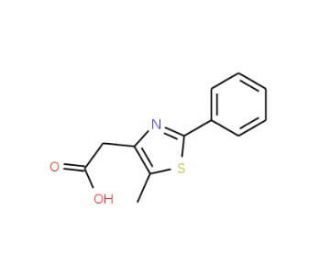 (5-Methyl-2-phenyl-1,3-thiazol-4-yl)acetic acid (CAS 101736-22-5) - chemical structure image
