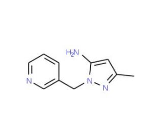 5-Methyl-2-pyridin-3-ylmethyl-2H-pyrazol-3-ylamine - chemical structure image