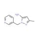 5-Methyl-2-pyridin-3-ylmethyl-2H-pyrazol-3-ylamine - chemical structure image