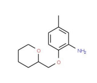 5-Methyl-2-(tetrahydro-2H-pyran-2-ylmethoxy)-phenylamine - chemical structure image