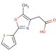 (5-methyl-2-thien-2-yl-1,3-oxazol-4-yl)acetic acid - chemical structure image