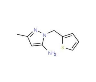 5-Methyl-2-thiophen-2-ylmethyl-2H-pyrazol-3-ylamine - chemical structure image