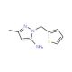 5-Methyl-2-thiophen-2-ylmethyl-2H-pyrazol-3-ylamine - chemical structure image