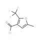 5-Methyl-2-(trifluoromethyl)furan-3-carbonyl chloride (CAS 175276-66-1) - chemical structure image