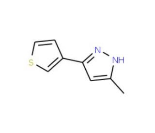 5-Methyl-3-(3-thienyl)-1H-pyrazole - chemical structure image