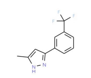 5-Methyl-3-[3-(trifluoromethyl)phenyl]-1H-pyrazole - chemical structure image