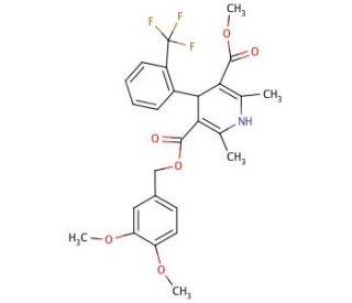 5-Methyl 3-(3&prime;,4&prime;-Dimethoxybenzyl)-1,4-Dihydro-2,6-dimethyl-5-(2&prime;-trifluoromethyl)phenyl-3,5-pyridinedicarboxylate (CAS 88740
