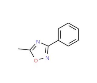 5-Methyl-3-phenyl-1,2,4-oxadiazole (CAS 1198-98-7) - chemical structure image