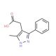 (5-Methyl-3-phenyl-1H-pyrazol-4-yl)acetic acid (CAS 1239325-89-3) - chemical structure image