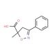 5-Methyl-3-phenyl-4,5-dihydro-isoxazole-5-carboxylic acid (CAS 842954-77-2) - chemical structure image