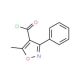 5-Methyl-3-phenylisoxazole-4-carbonyl chloride (CAS 16883-16-2) - chemical structure image