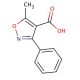 5-Methyl-3-phenylisoxazole-4-carboxylic acid (CAS 1136-45-4) - chemical structure image