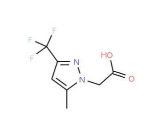 (5-Methyl-3-trifluoromethyl-pyrazol-1-yl)-acetic acid (CAS 345637-71-0) - chemical structure image
