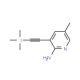 5-Methyl-3-((trimethylsilyl)ethynyl)pyridin-2-amine (CAS 500903-95-7) - chemical structure image