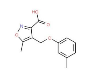 5-Methyl-4-[(3-methylphenoxy)methyl]isoxazole-3-carboxylic acid - chemical structure image